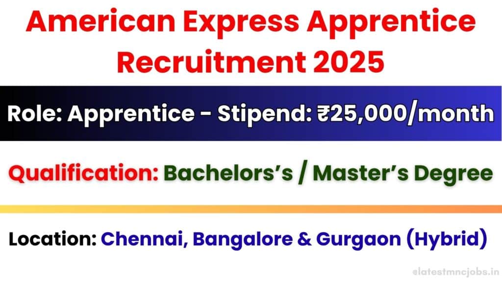 American Express Apprentice Recruitment 2025 – Apply for IT Apprentice Jobs in India