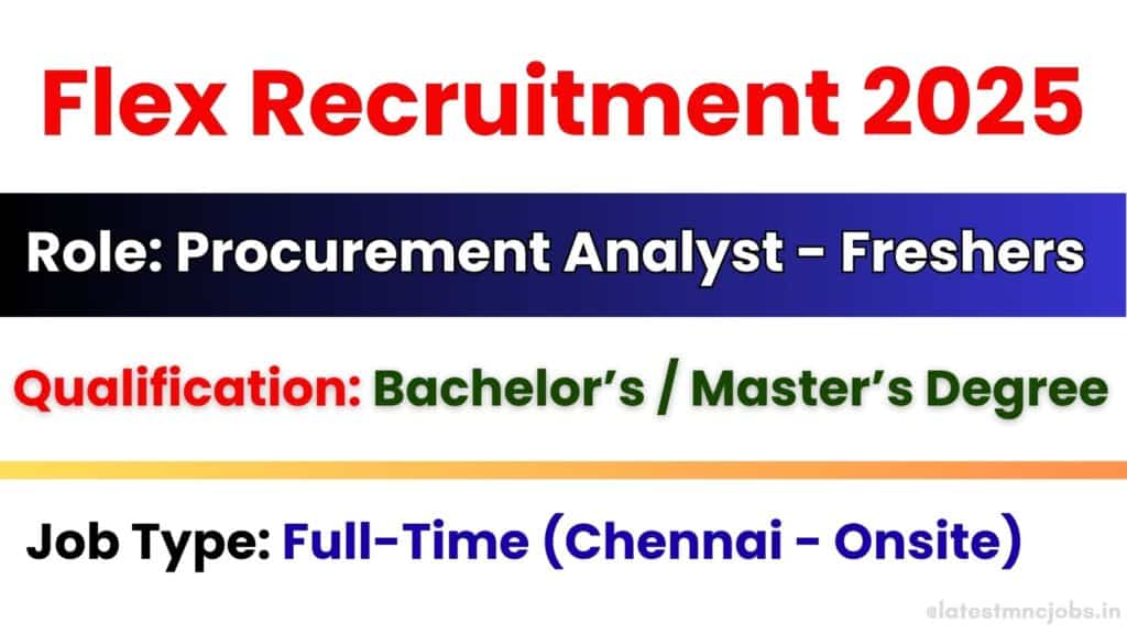 Flex hiring procurement analyst in Chennai 2025