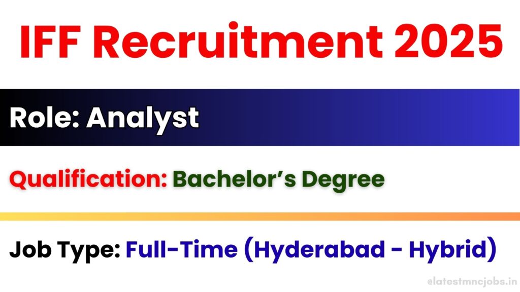 IFF Analyst Recruitment 2025 in Hyderabad – Apply Online for Finance and Accounting Jobs