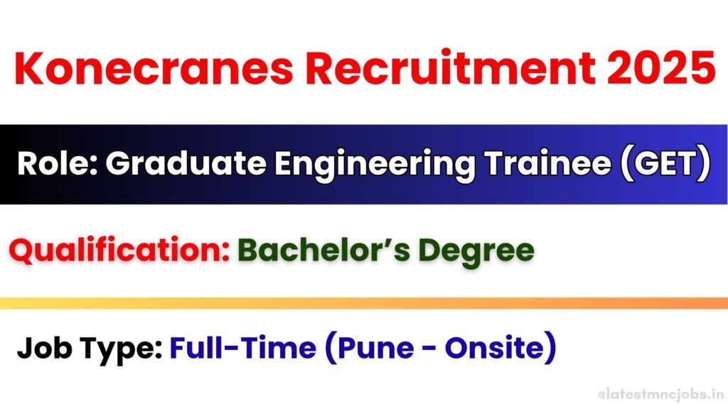 Konecranes Recruitment 2025 – Graduate Engineering Trainee Jobs in Pune