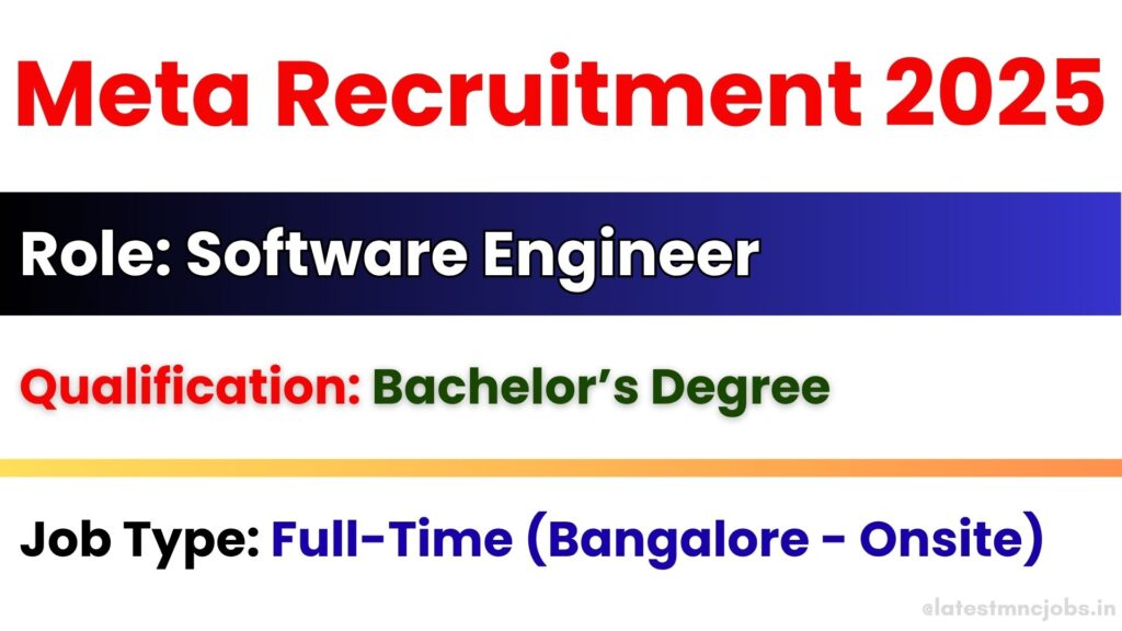 Meta Recruitment 2025 – Software Engineer Jobs in Bangalore for Freshers