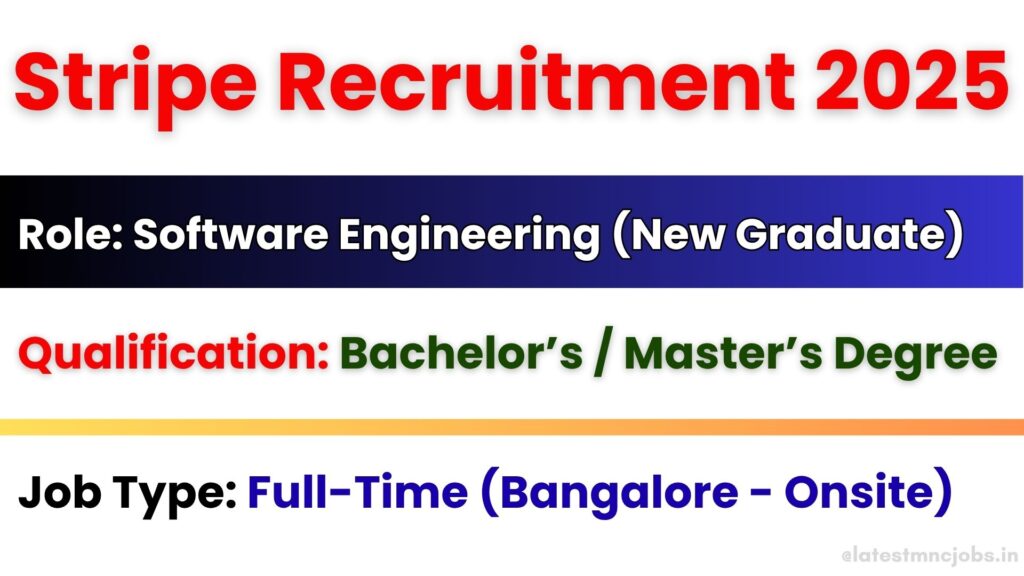 Stripe Off Campus Drive 2025 Bangalore – Software Engineer New Grad Job